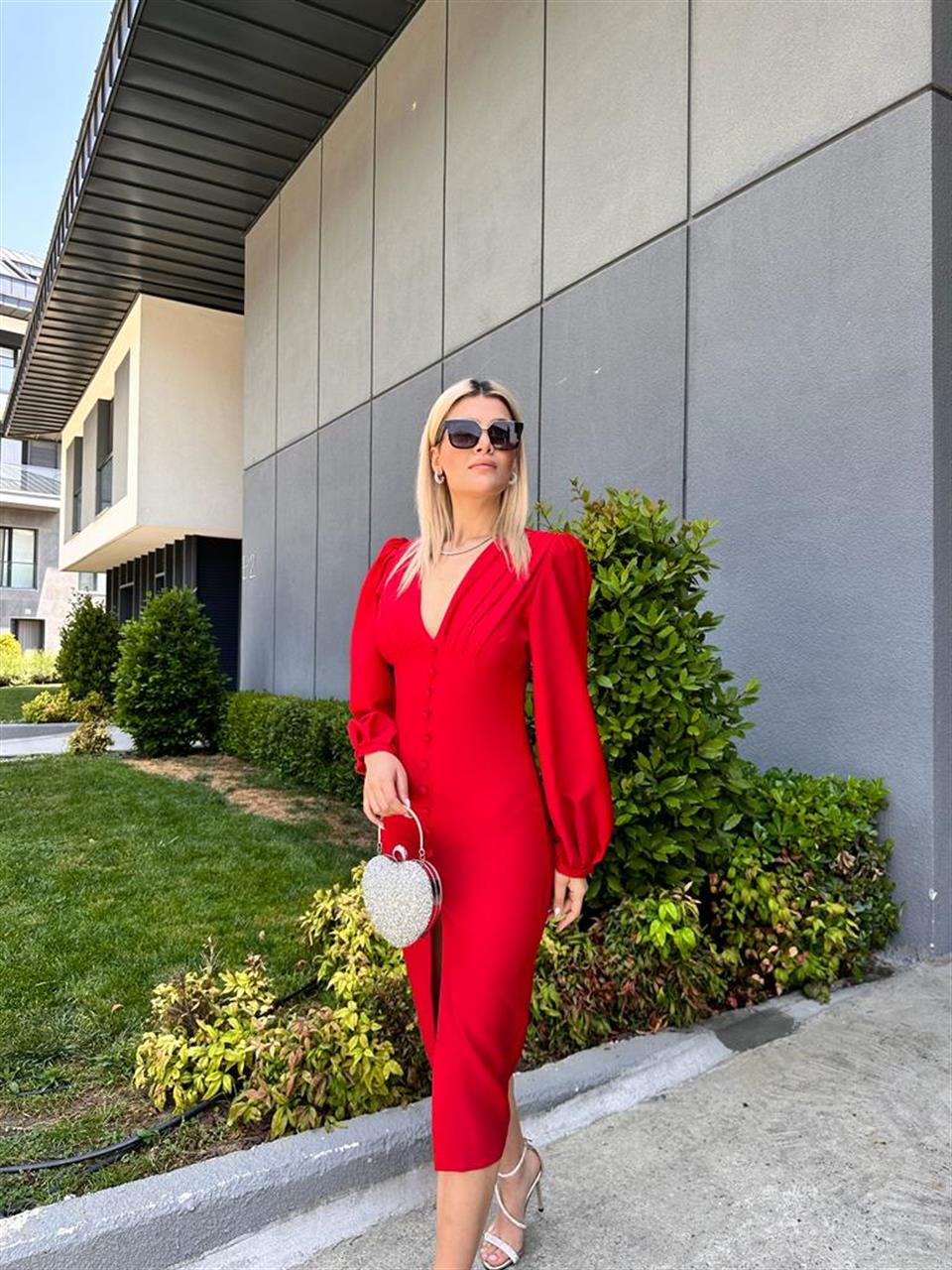 Violetta Kırmızı Kalem Elbise 0806268
