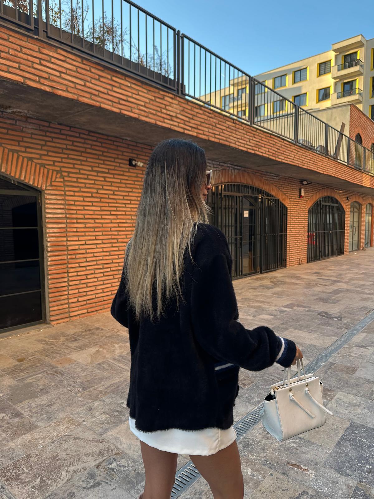 West Marin Jean Garnili Soft Siyah Hırka hrk2019rvd