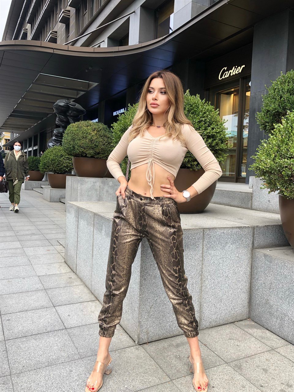 Yılan Desen Pantolon