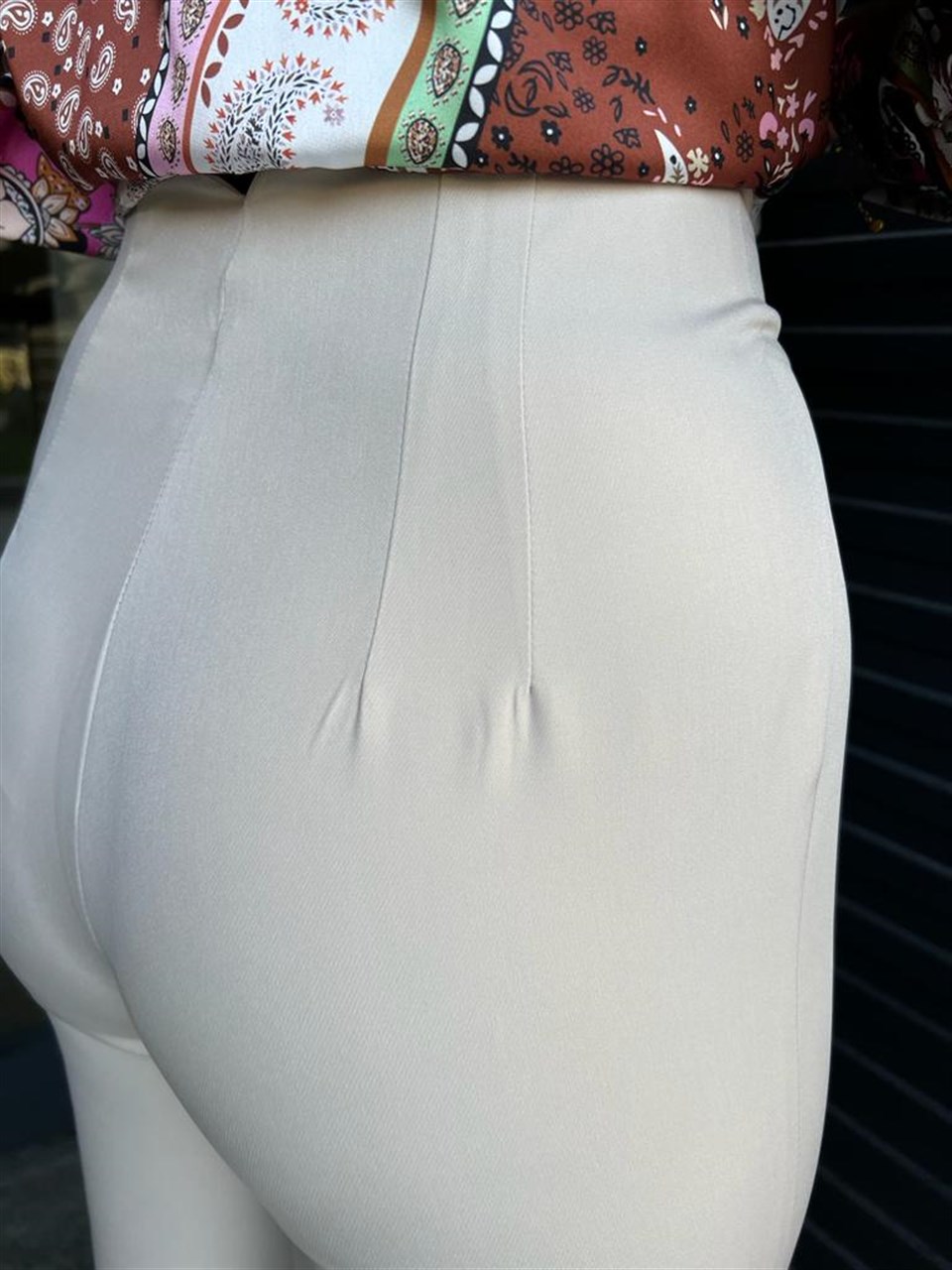 Z-ara Model Ultra Yüksek Bel Pensli Deri Pantolon Taş 6733