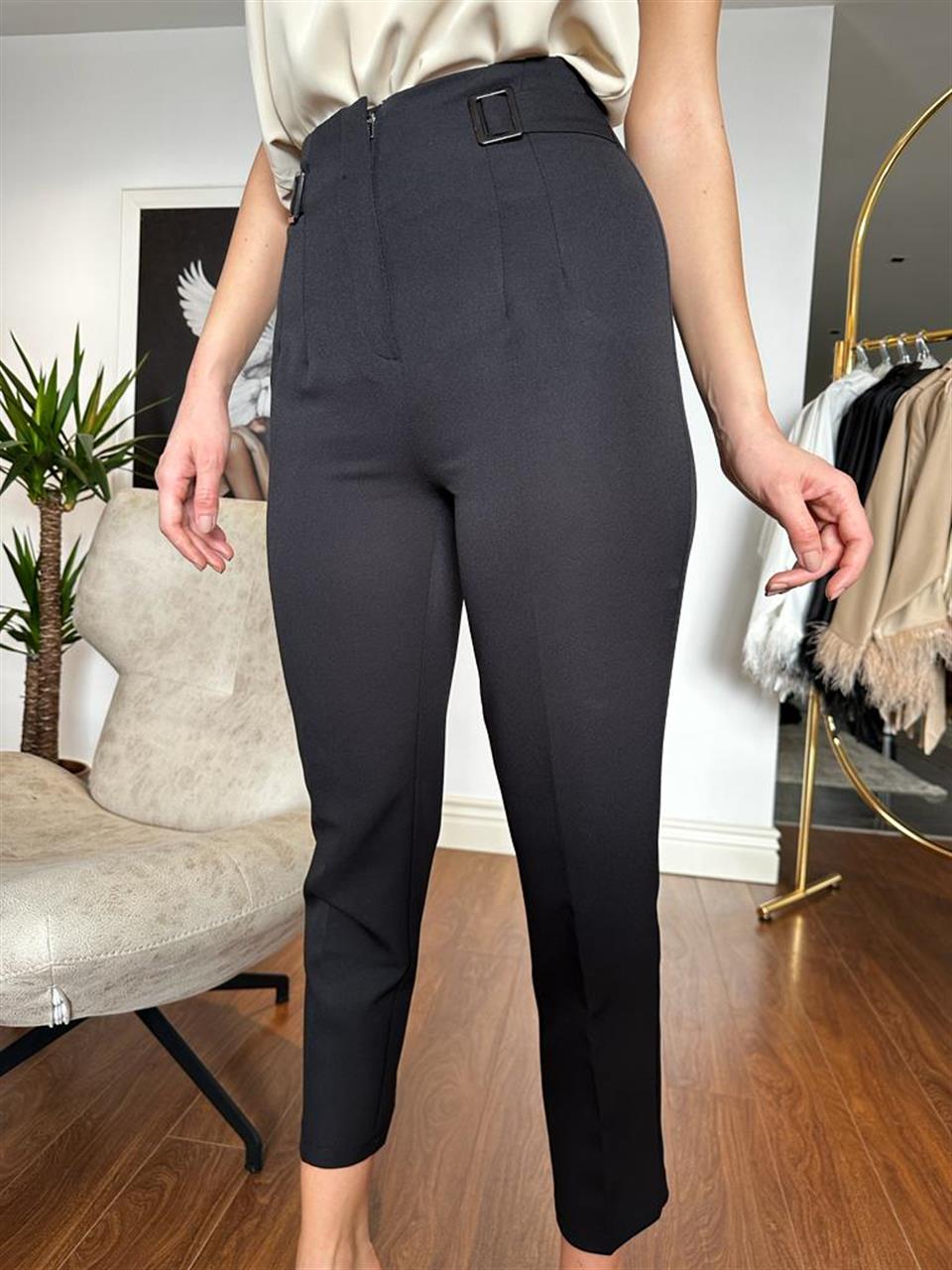 Z*ara Model Tokalı Siyah Likralı Pantolon 230242