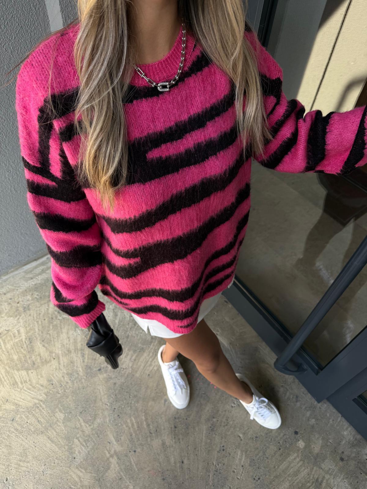 Zebra Desen Soft Kazak Fuşya kzk2116rvd