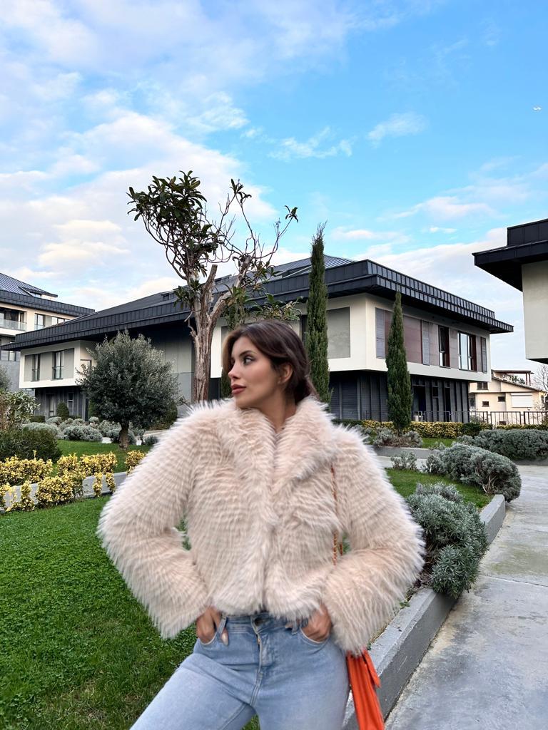 Zra Küt Kesim Şal Yaka Taş Kürk 1707522