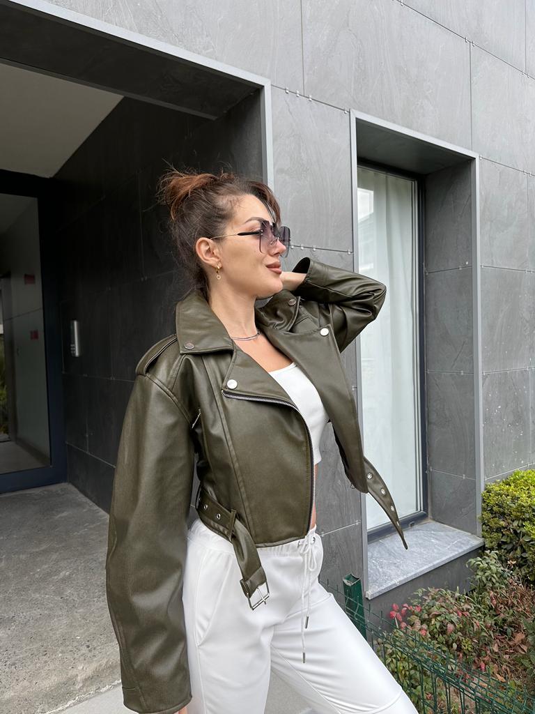 Zra Model Kemerli Biker Deri Mont 1707448