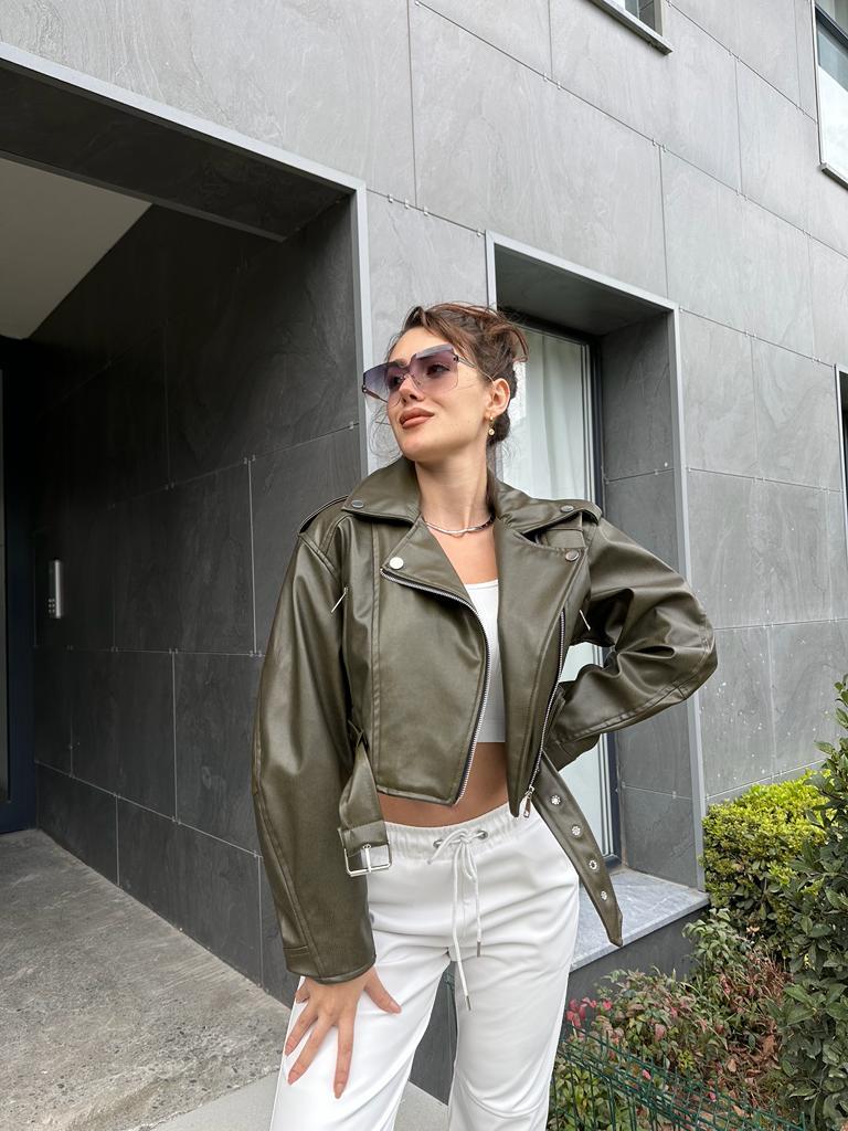 Zra Model Kemerli Biker Deri Mont 1707448