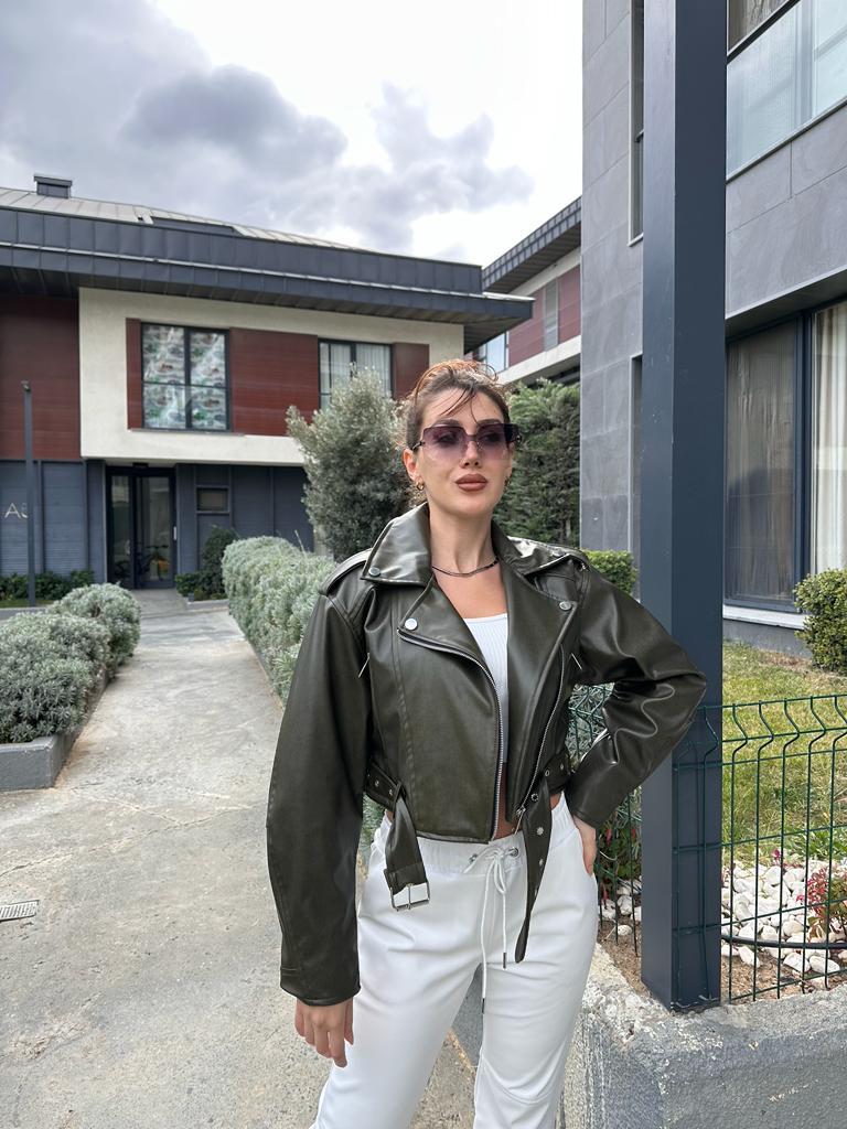 Zra Model Kemerli Biker Deri Mont 1707448
