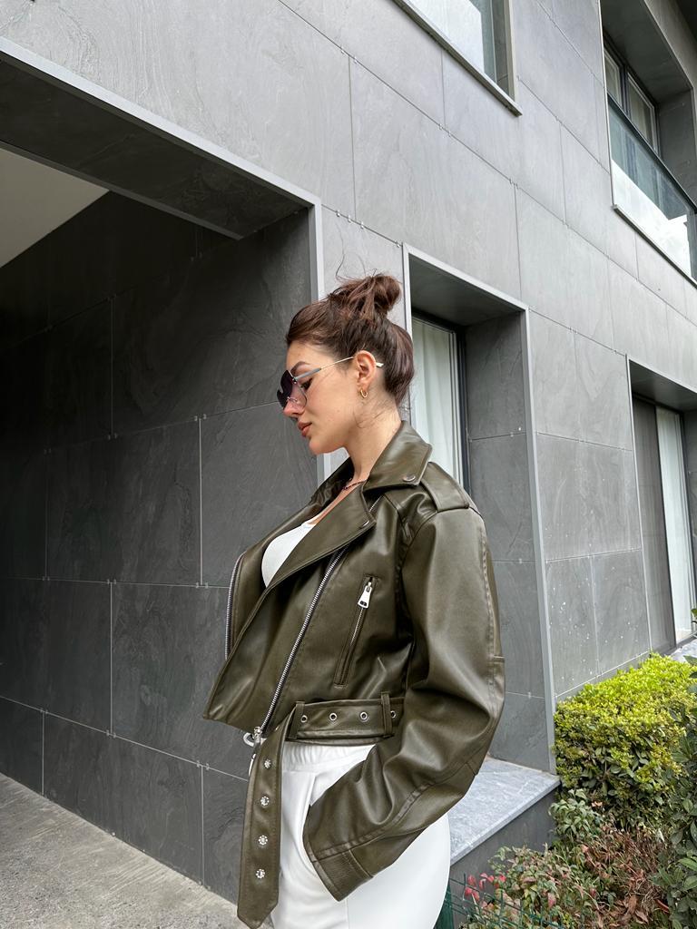 Zra Model Kemerli Biker Deri Mont 1707448