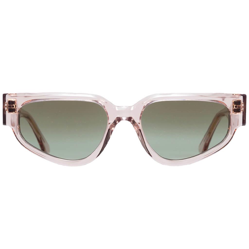 Ahlem kadın güneş gözlüğü passage lepic dustlight green glitter grdt 52-18 -- açık kahverengi/şeffaf cat eye çerçeveli uv400 korumalı kemik/asetat kadın güneş gözlüğü/gözlük