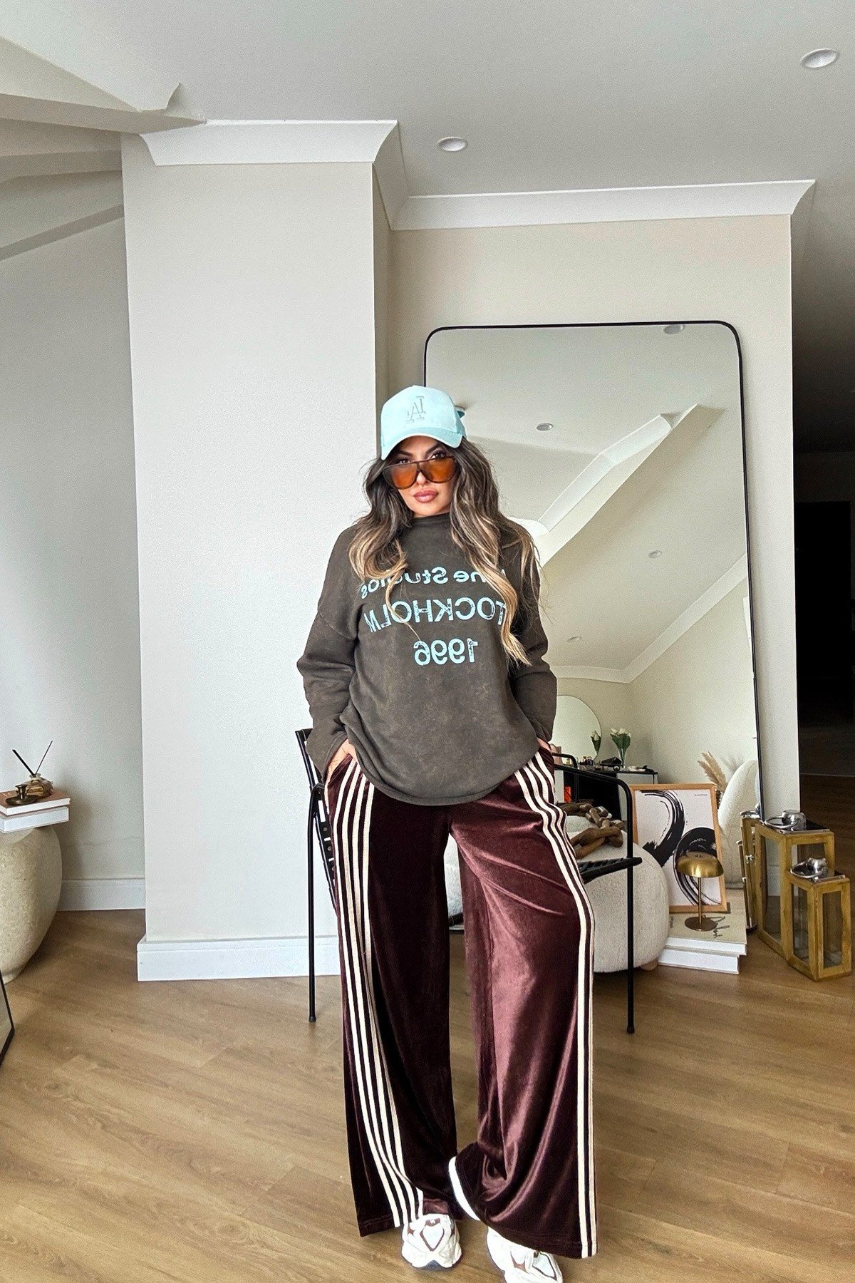 ACN Studio Yıkamalı Sweatshirt Kahve