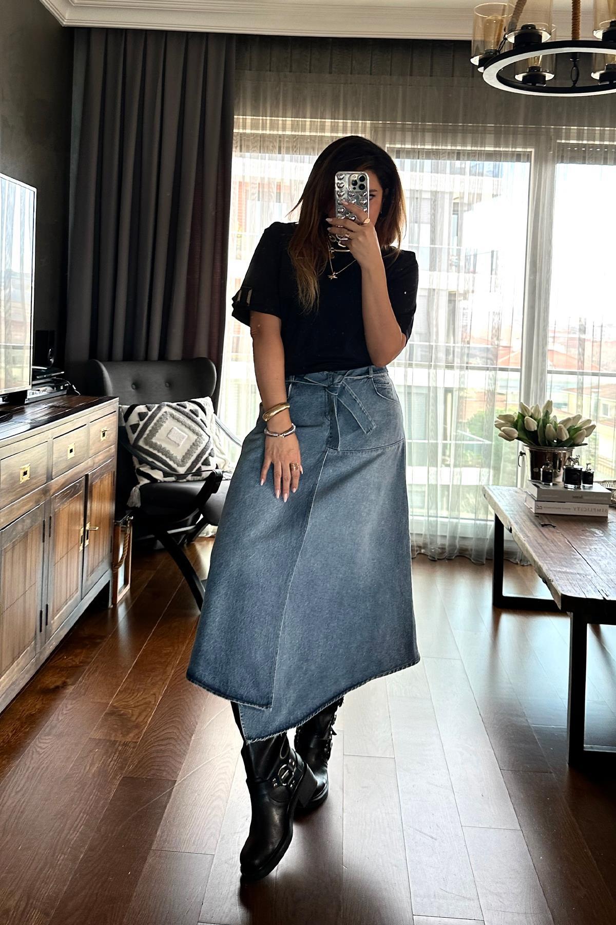 Apoletli Tshirt Siyah