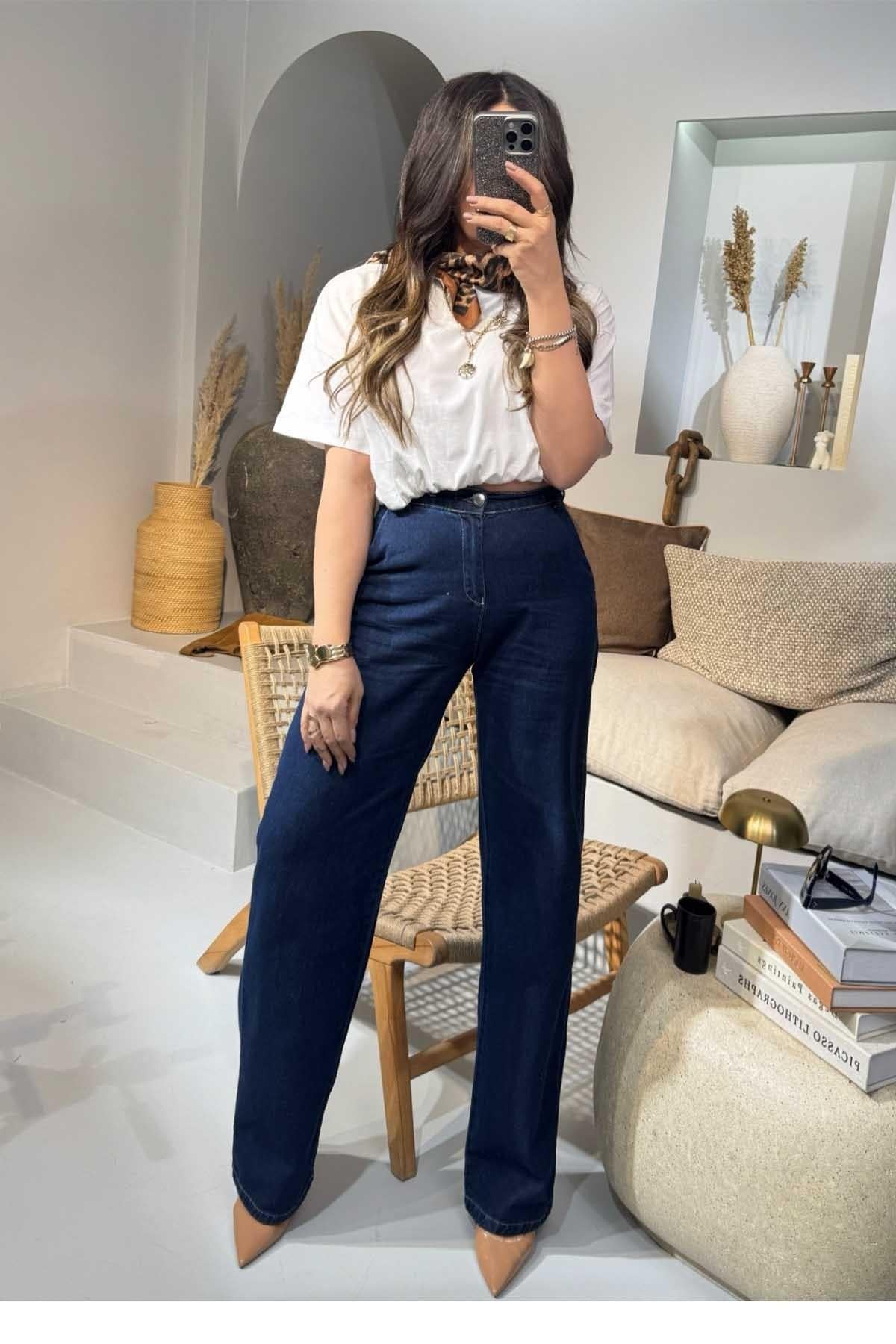 Balon Model Beli Lastikli Crop Ekru