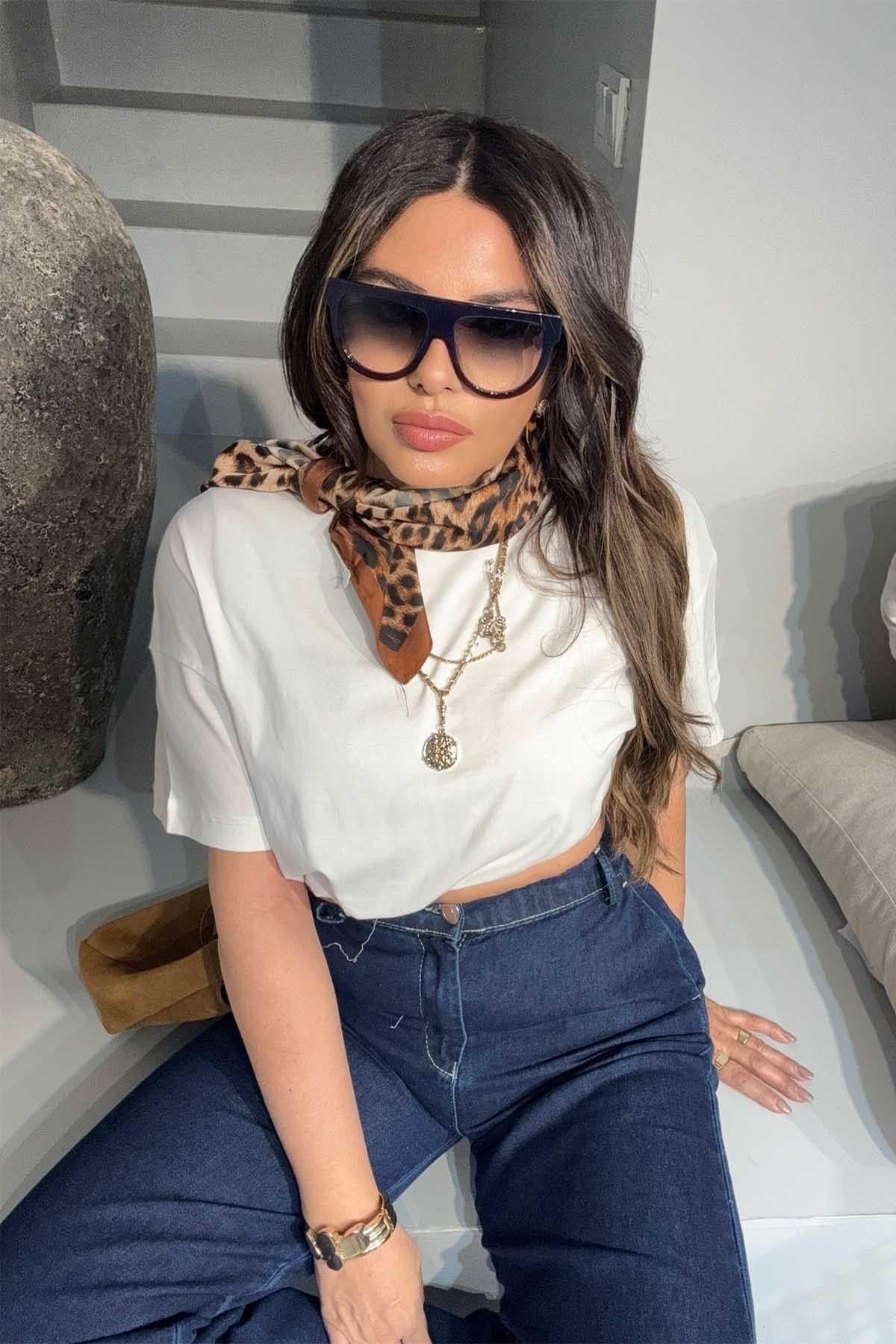 Balon Model Beli Lastikli Crop Ekru