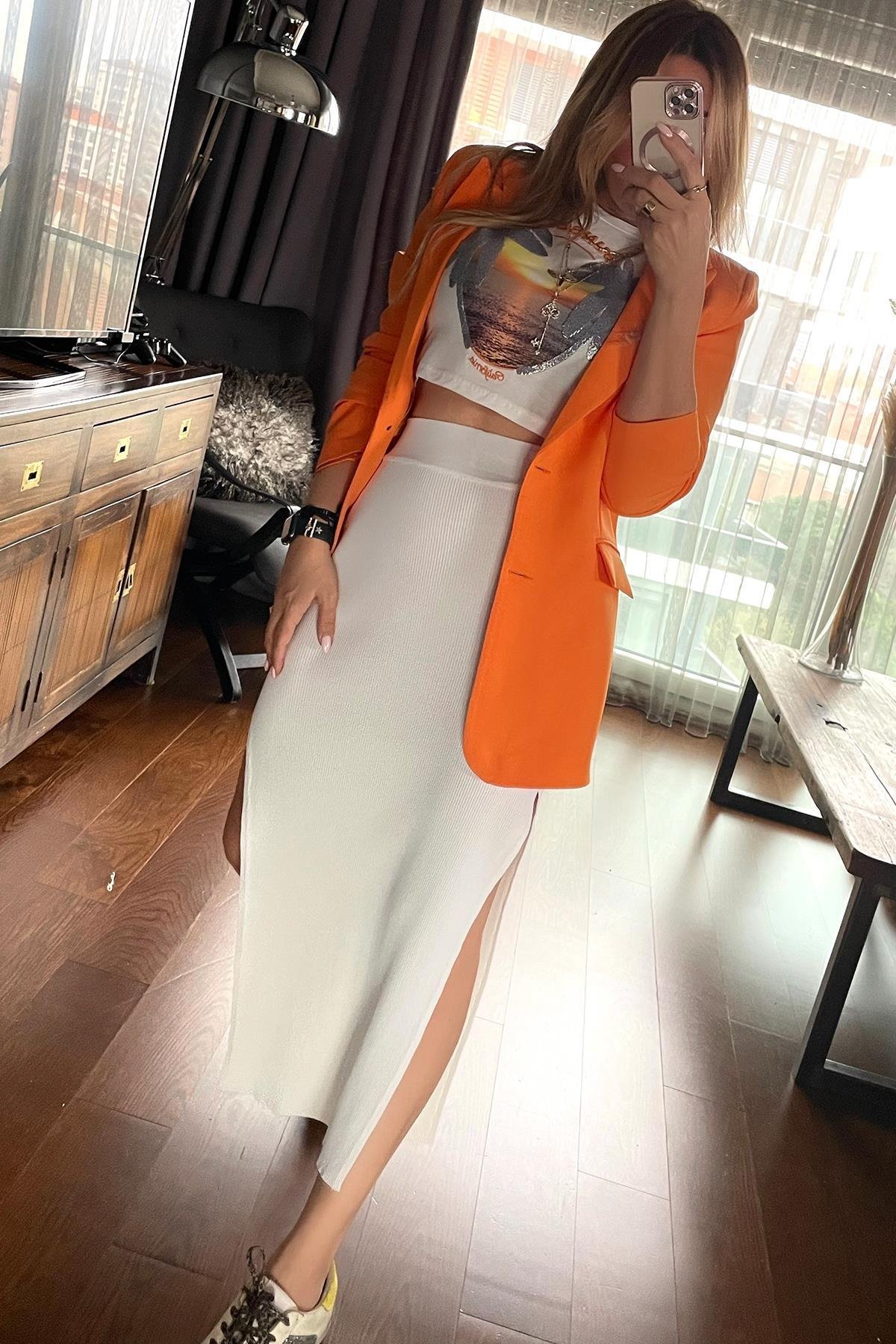 Blazer Ceket Turuncu
