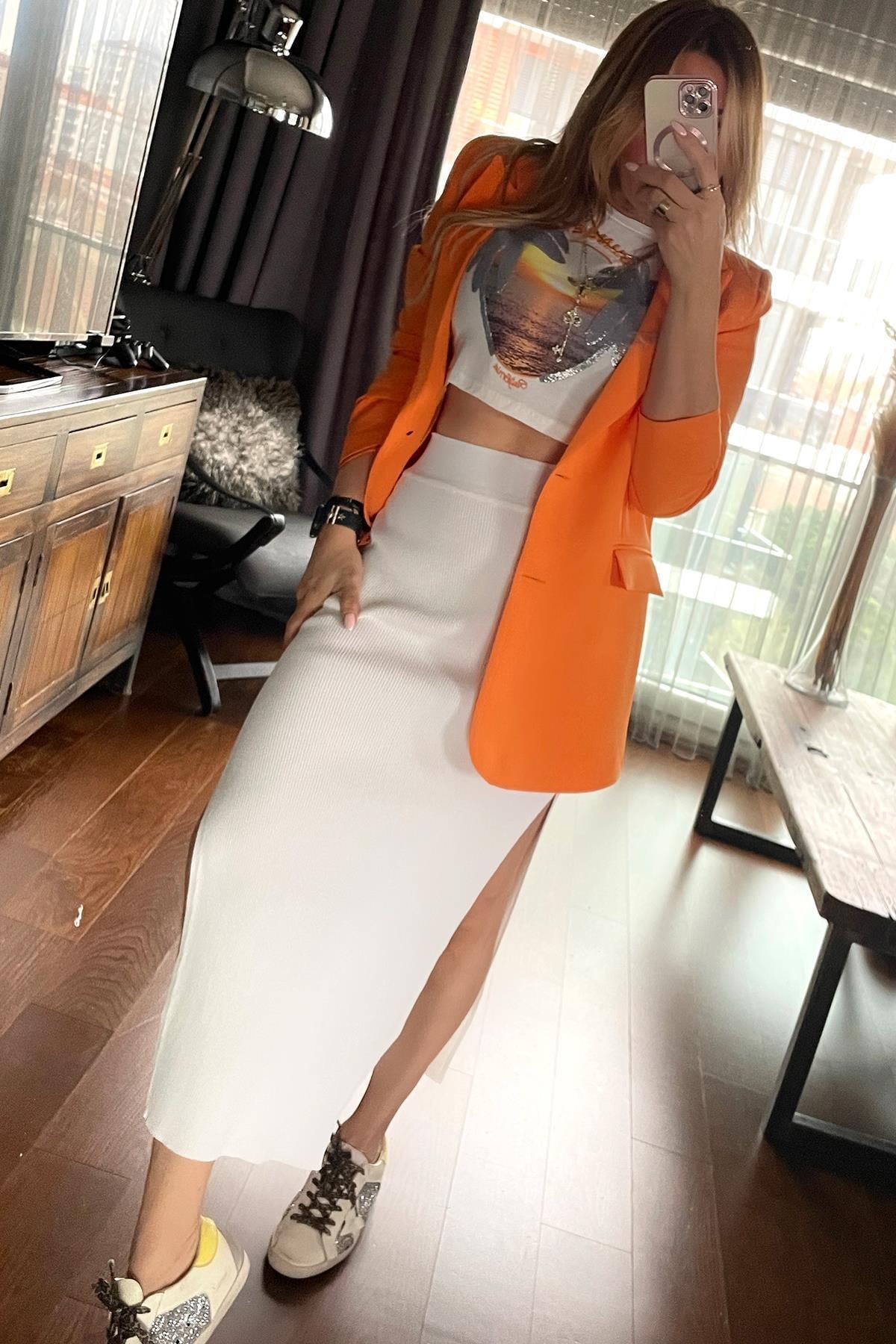 Blazer Ceket Turuncu
