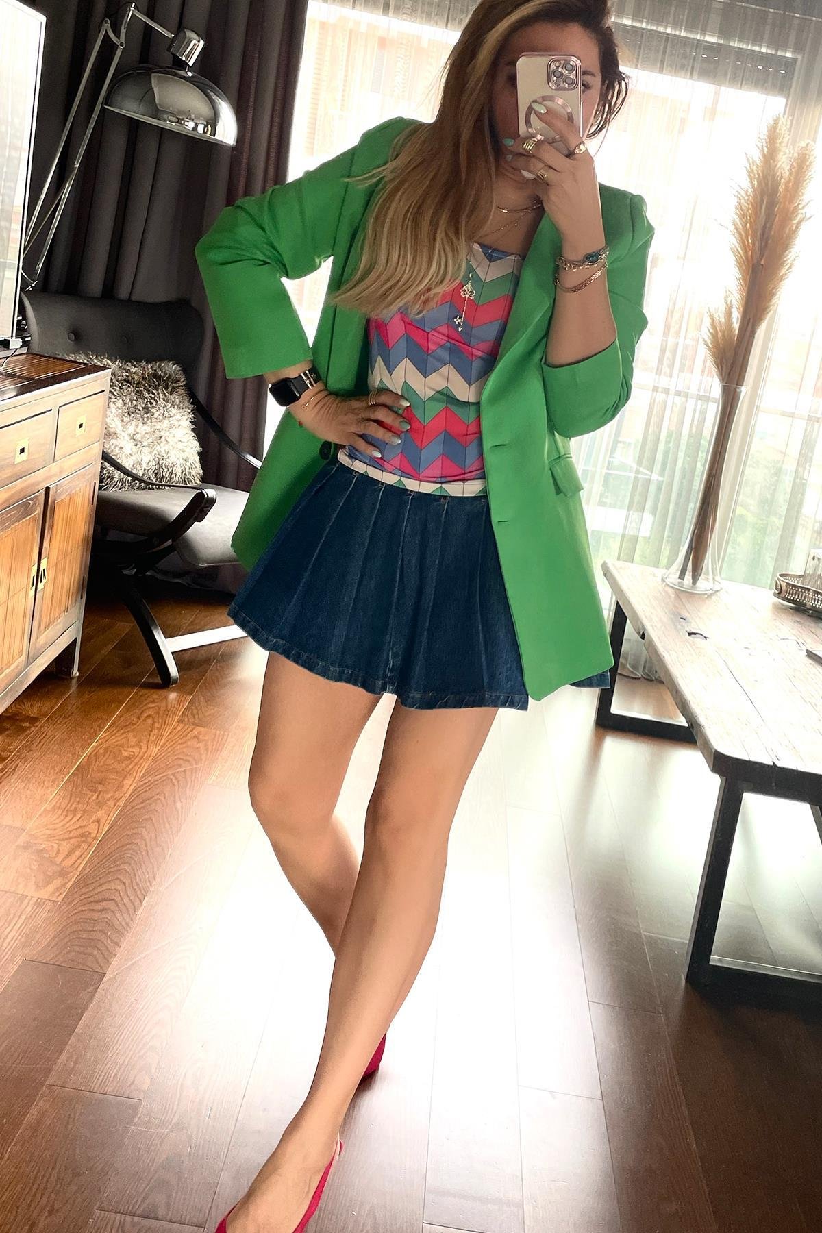 Blazer Ceket Yeşil