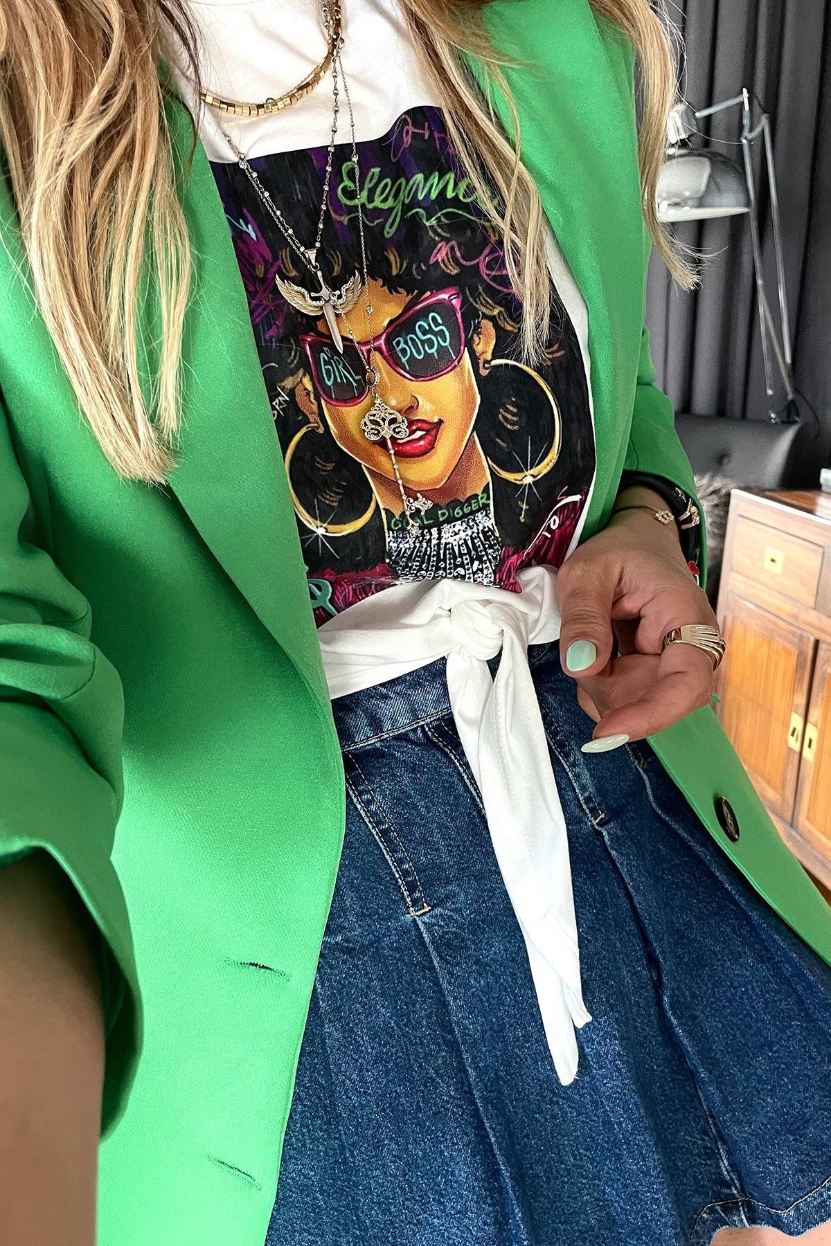 Blazer Ceket Yeşil