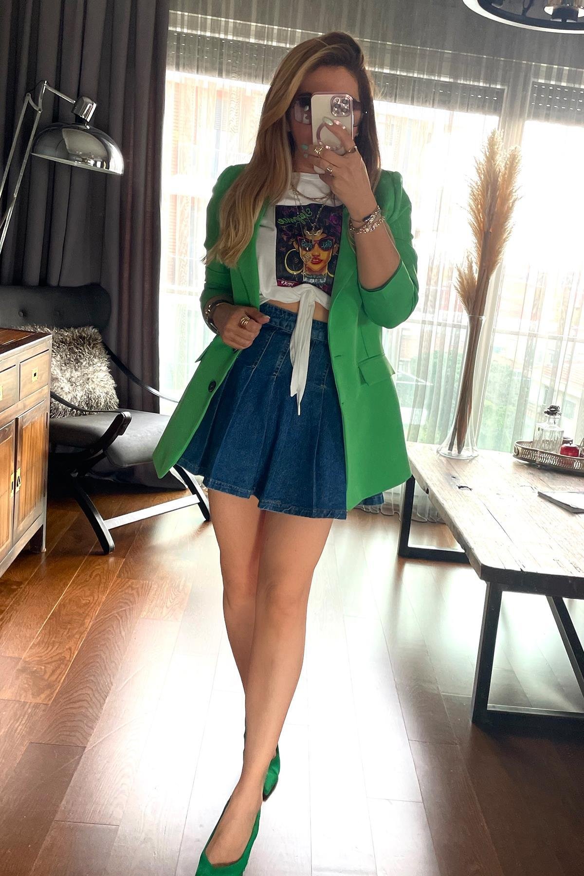 Blazer Ceket Yeşil
