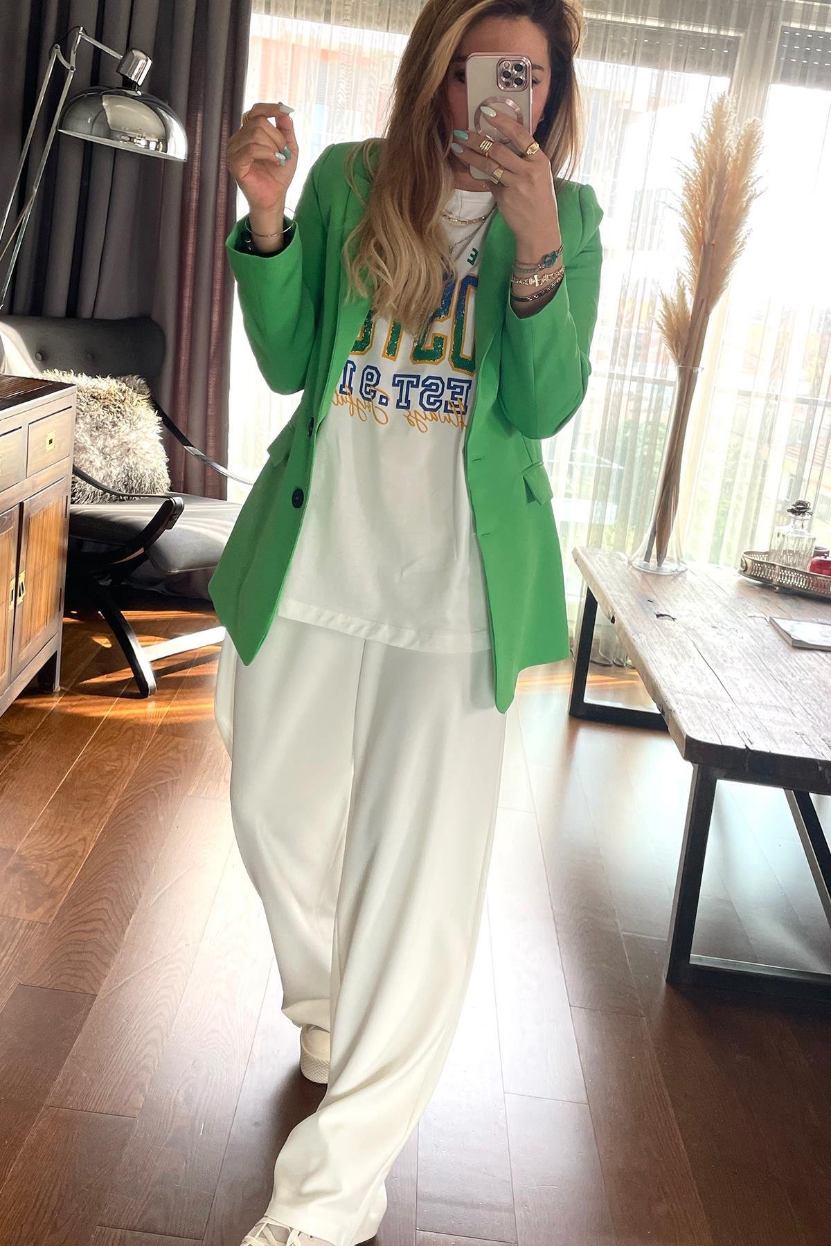 Blazer Ceket Yeşil