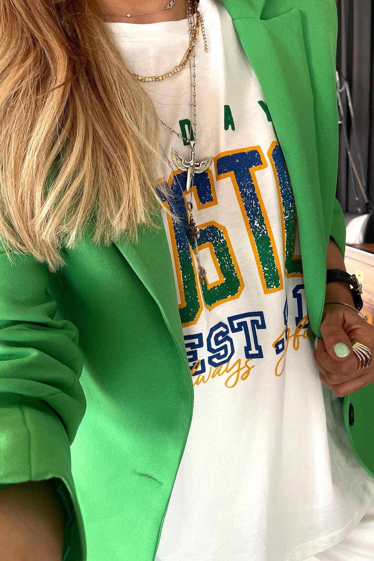 Blazer Ceket Yeşil