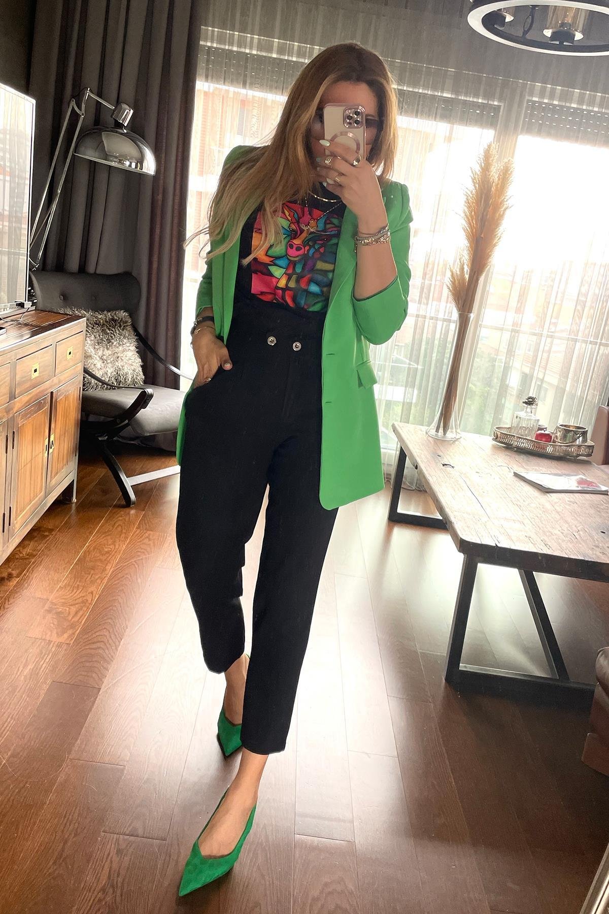 Blazer Ceket Yeşil