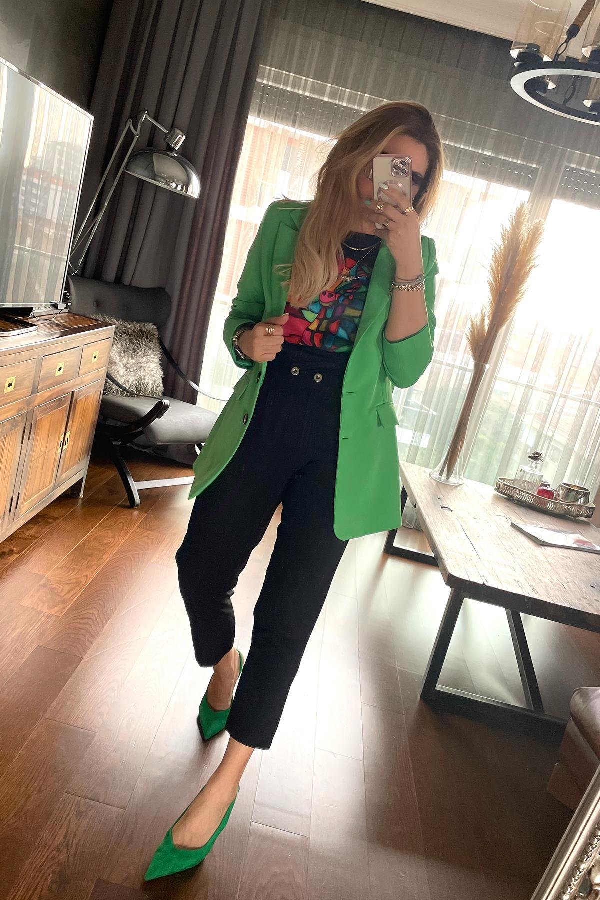 Blazer Ceket Yeşil