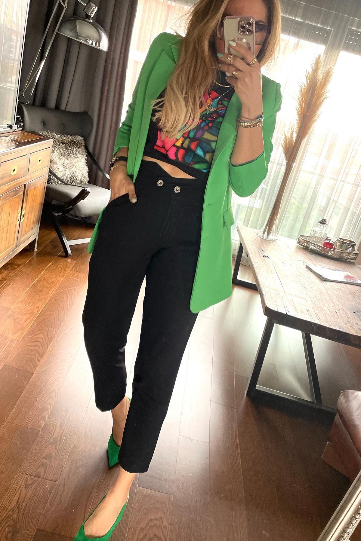 Blazer Ceket Yeşil