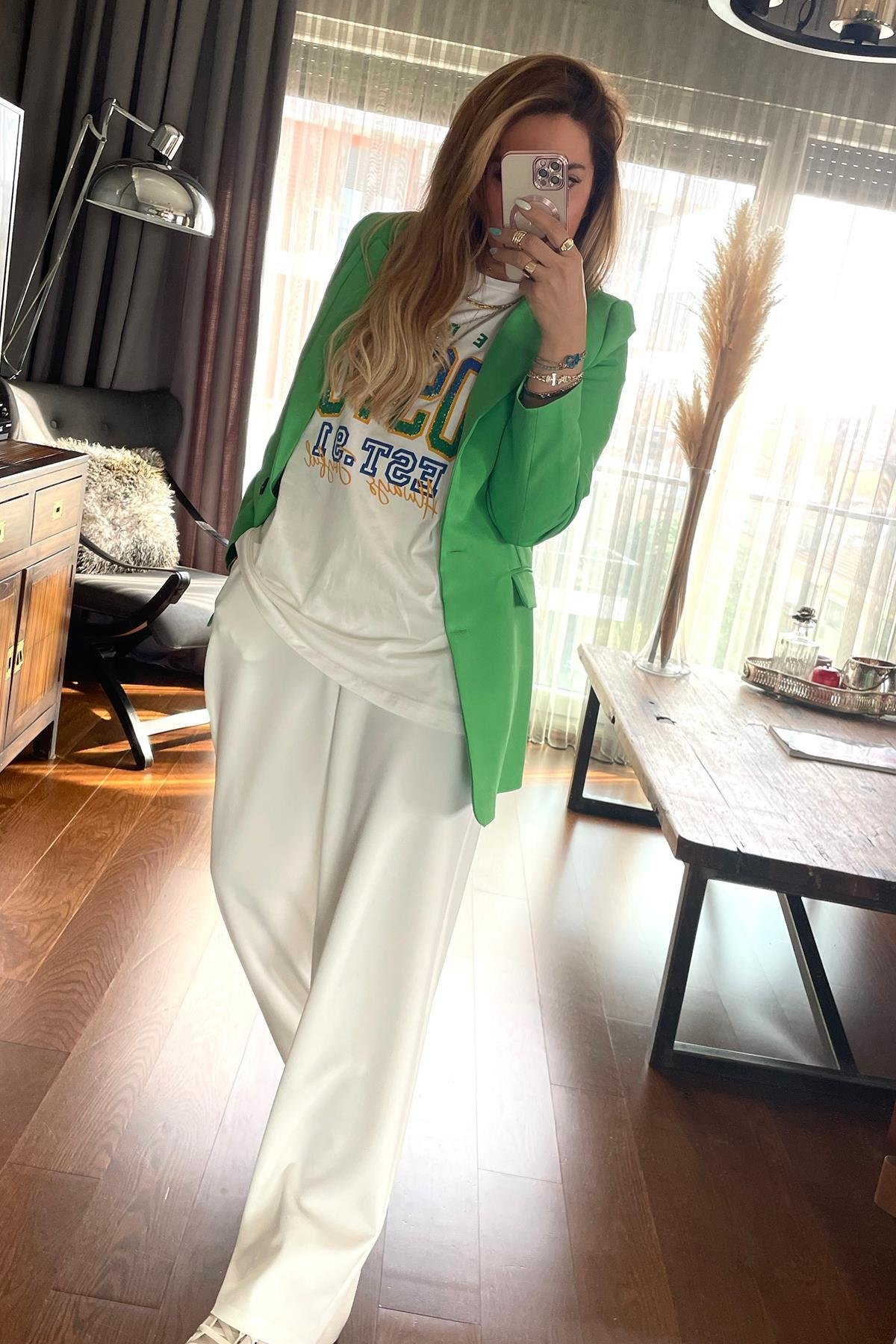 Blazer Ceket Yeşil