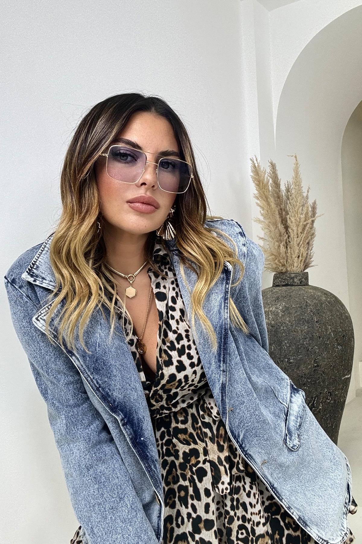 Blazer Jean Ceket Mavi