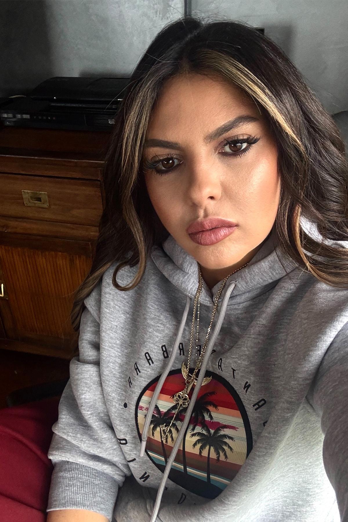 California Kapüşonlu Sweatshirt Gri