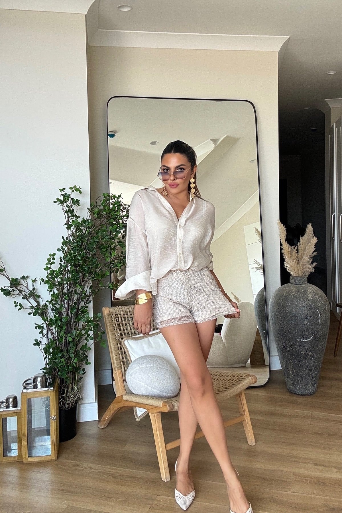 File Payet Şort Taş