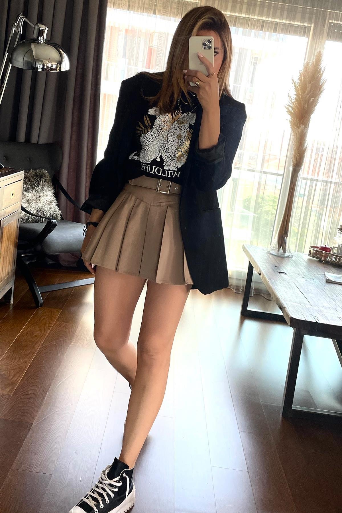 İki Kaplanlı Tshirt Siyah