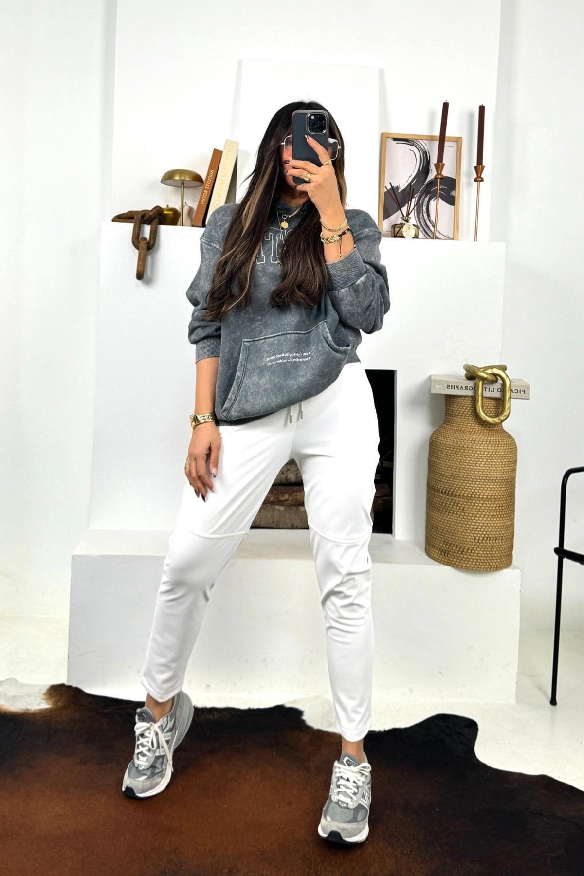 Kapüşonlu Austin Sweatshirt Gri