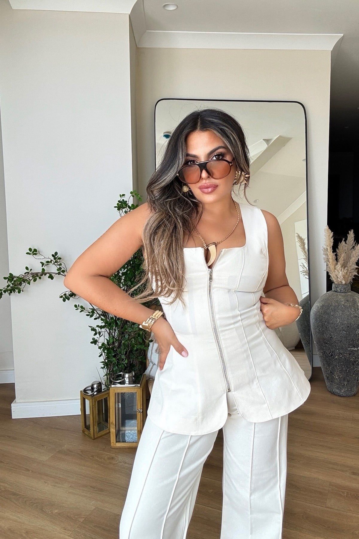 Likralı Korse Model Tasarım Takım Krem