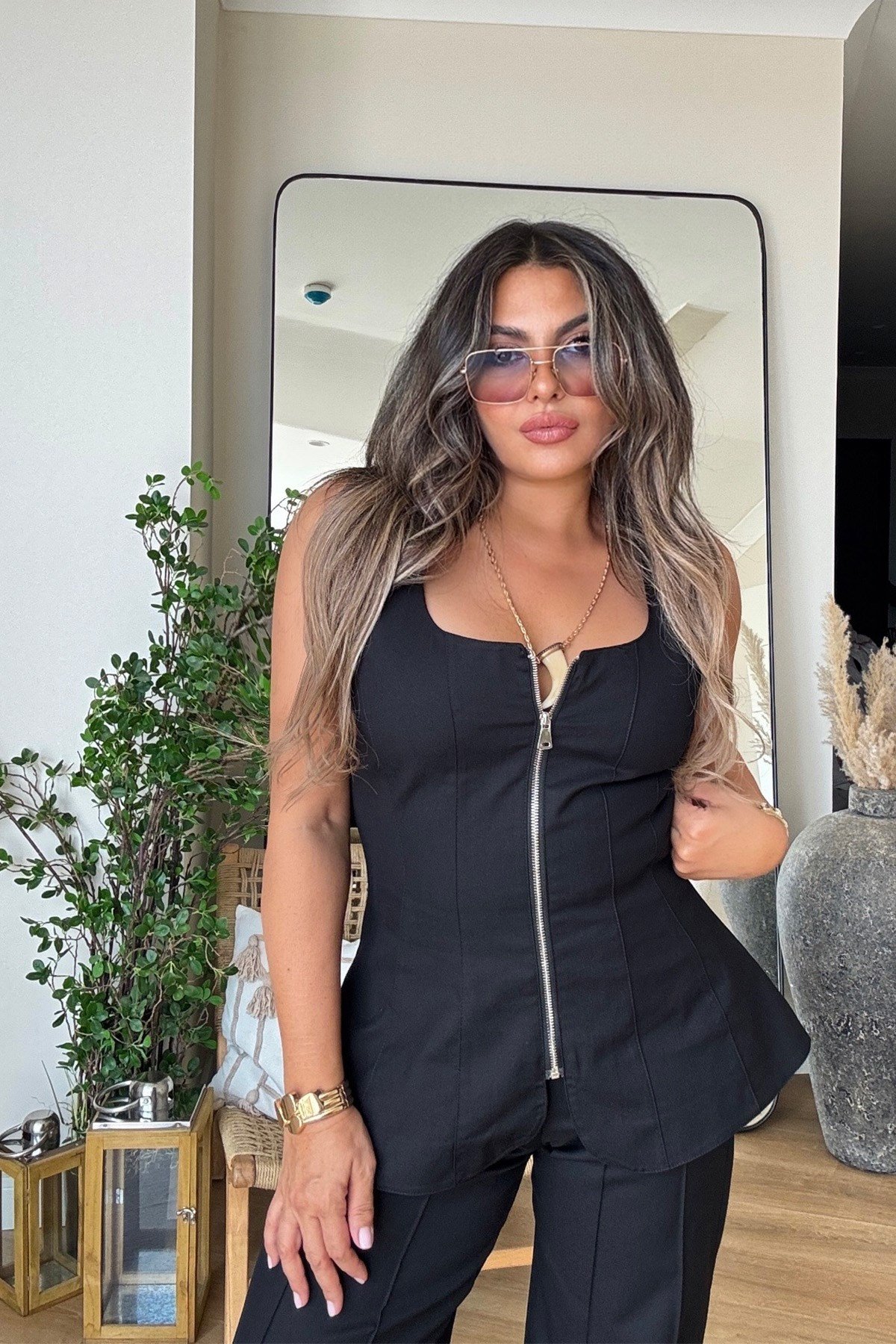 Likralı Korse Model Tasarım Takım Siyah