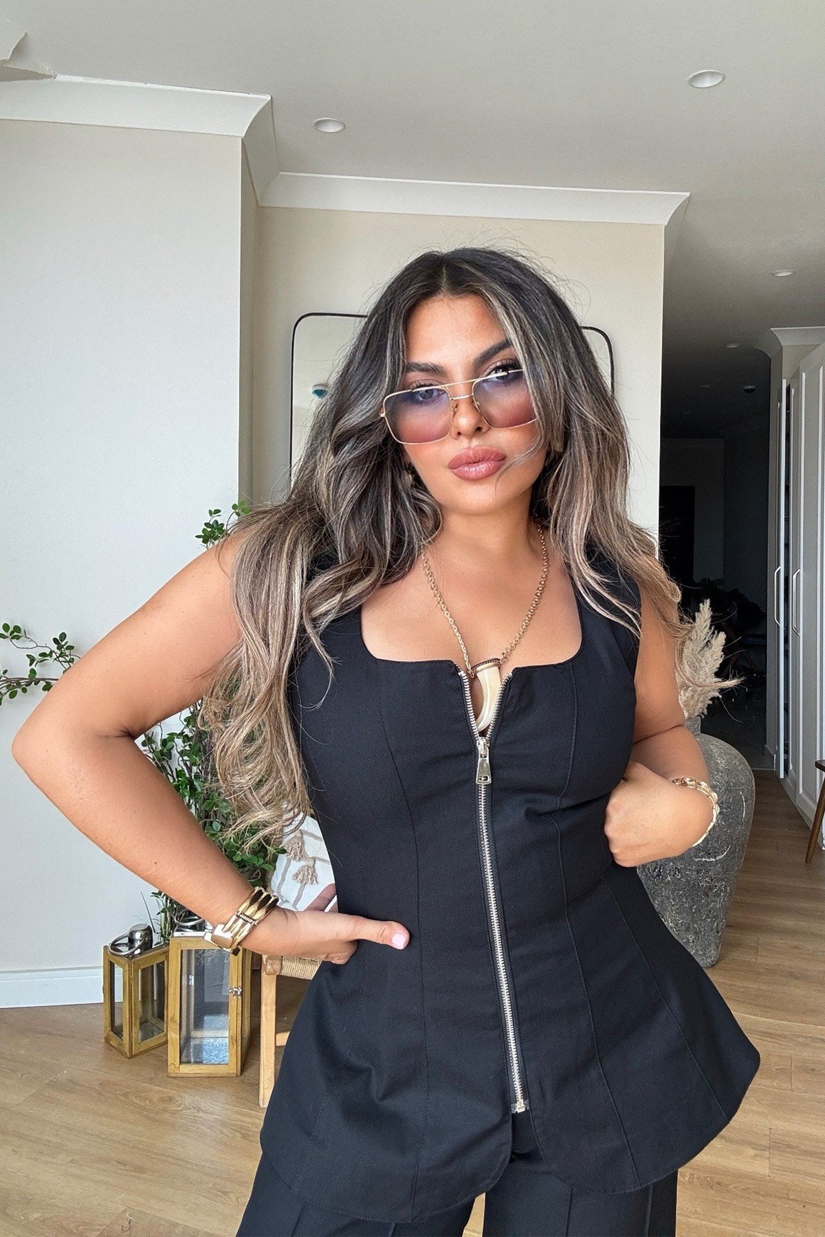 Likralı Korse Model Tasarım Takım Siyah