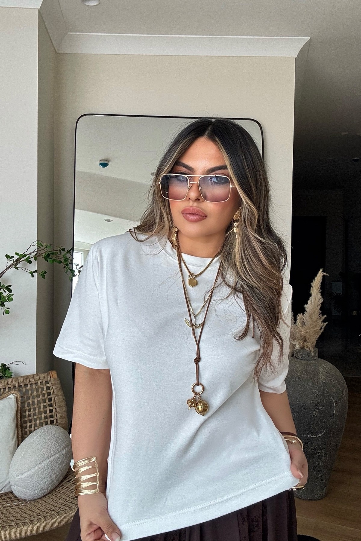 Marka Model Modal Tshirt Ekru