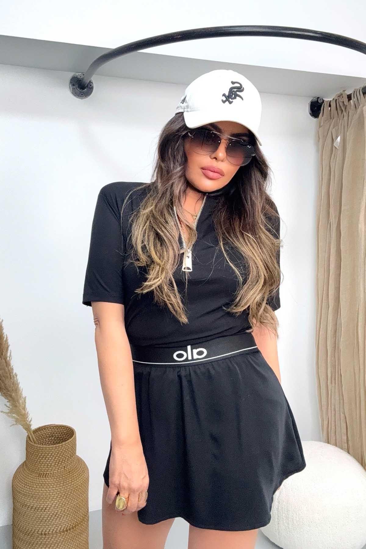 Marka Model Şort Etek Siyah