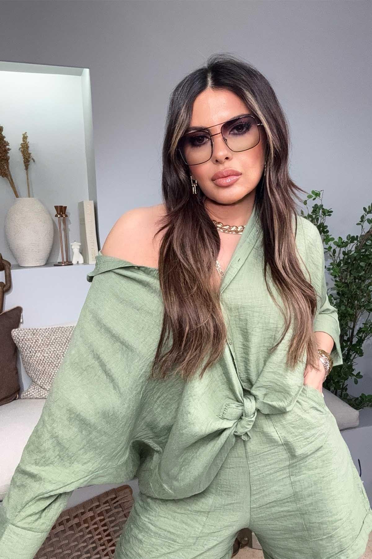 Massi Model Oversize Şortlu Takım Mint