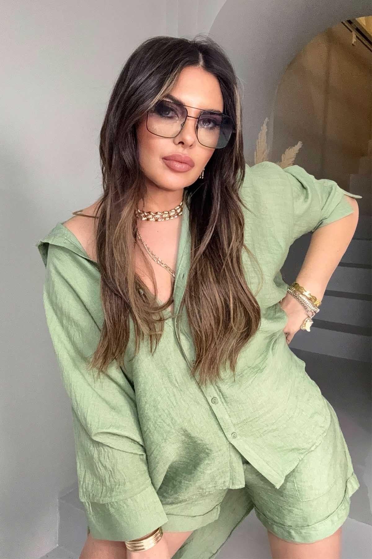 Massi Model Oversize Şortlu Takım Mint