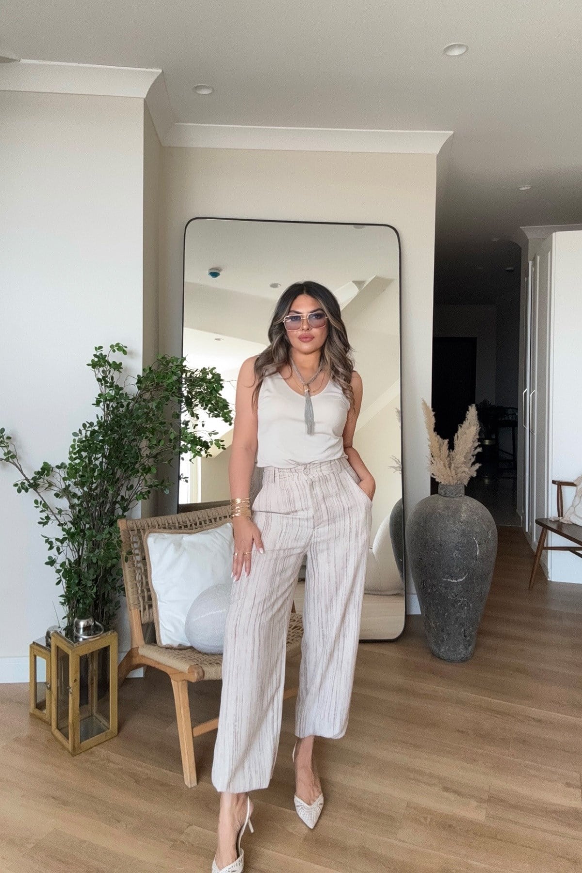 Modal Kumaş Askılı Atlet Bej