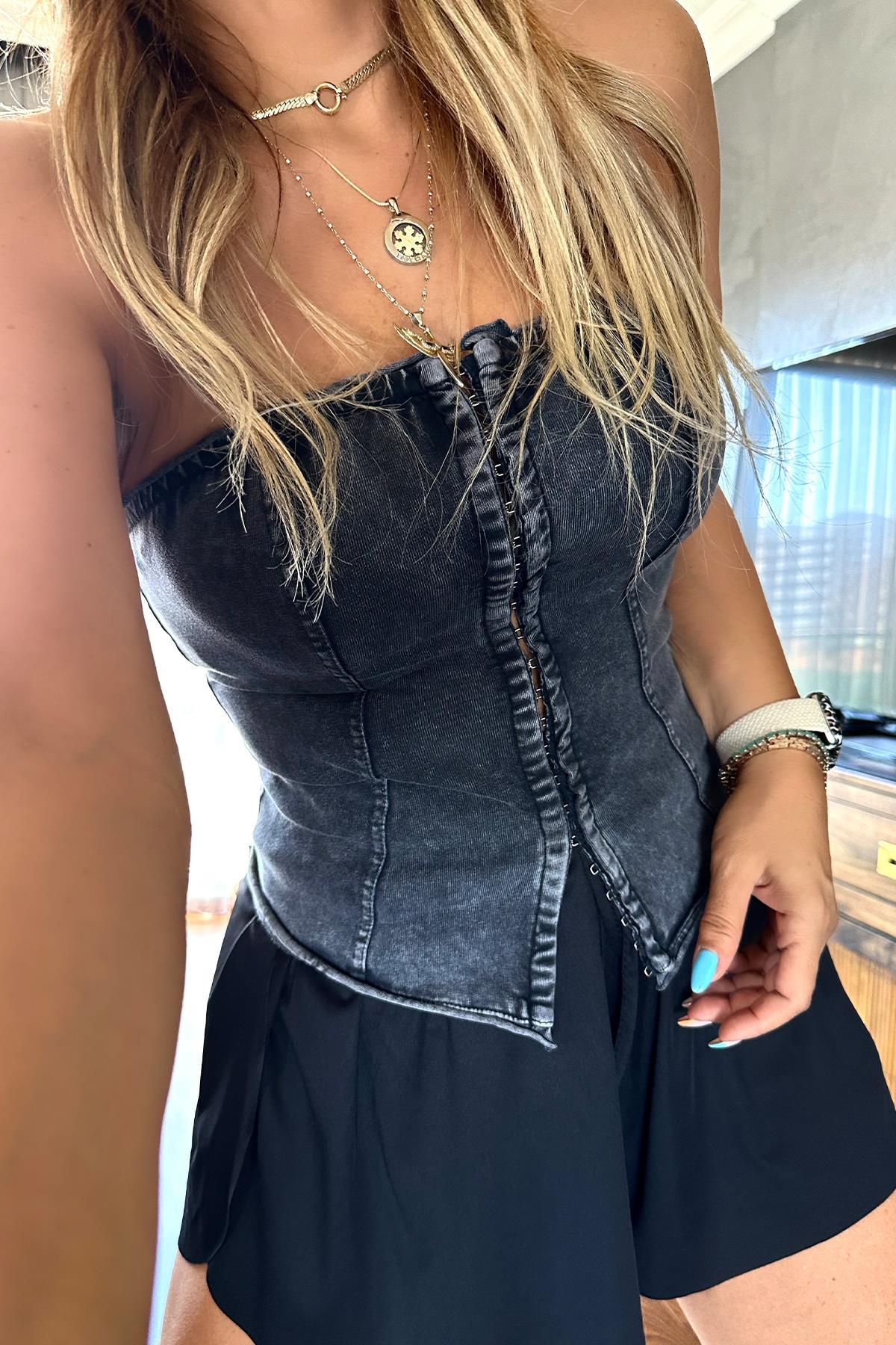 Modal Kumaş Şort Siyah