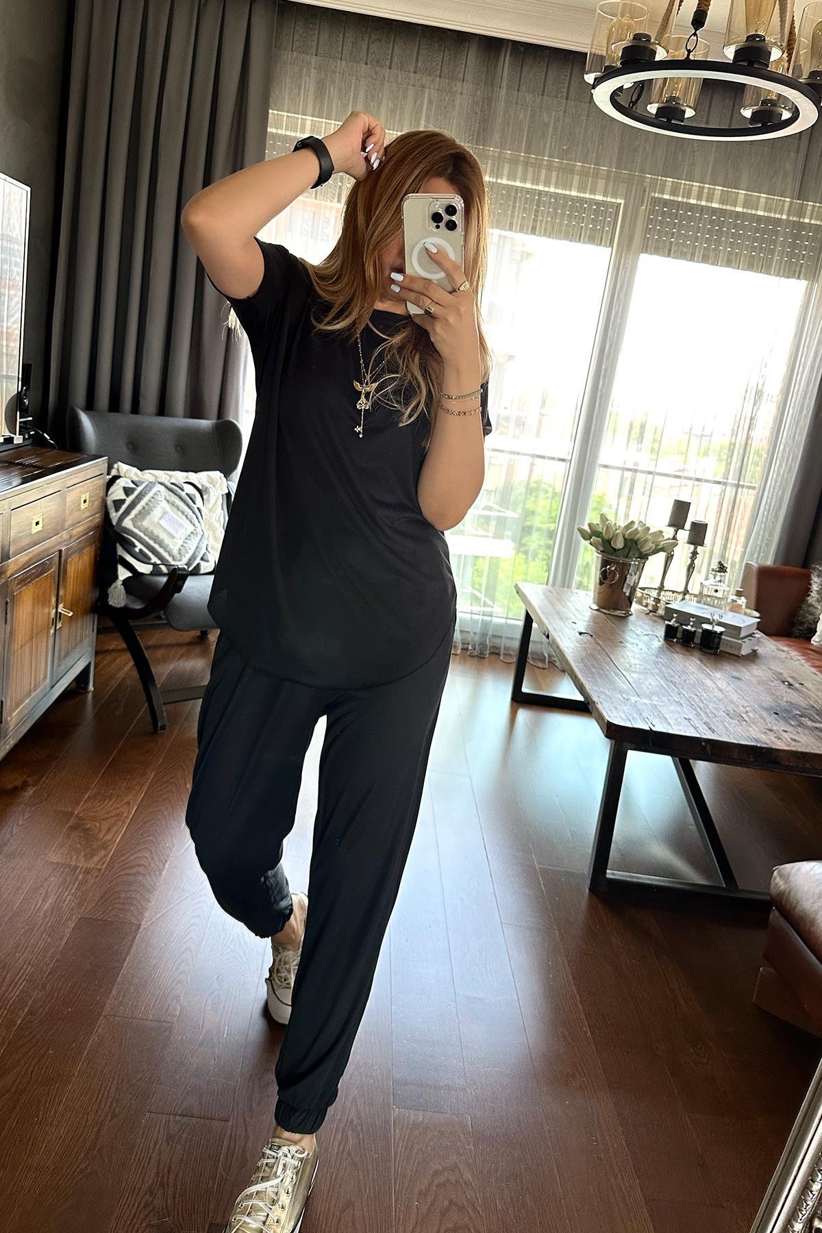 Modal Kumaş Tshirt Siyah