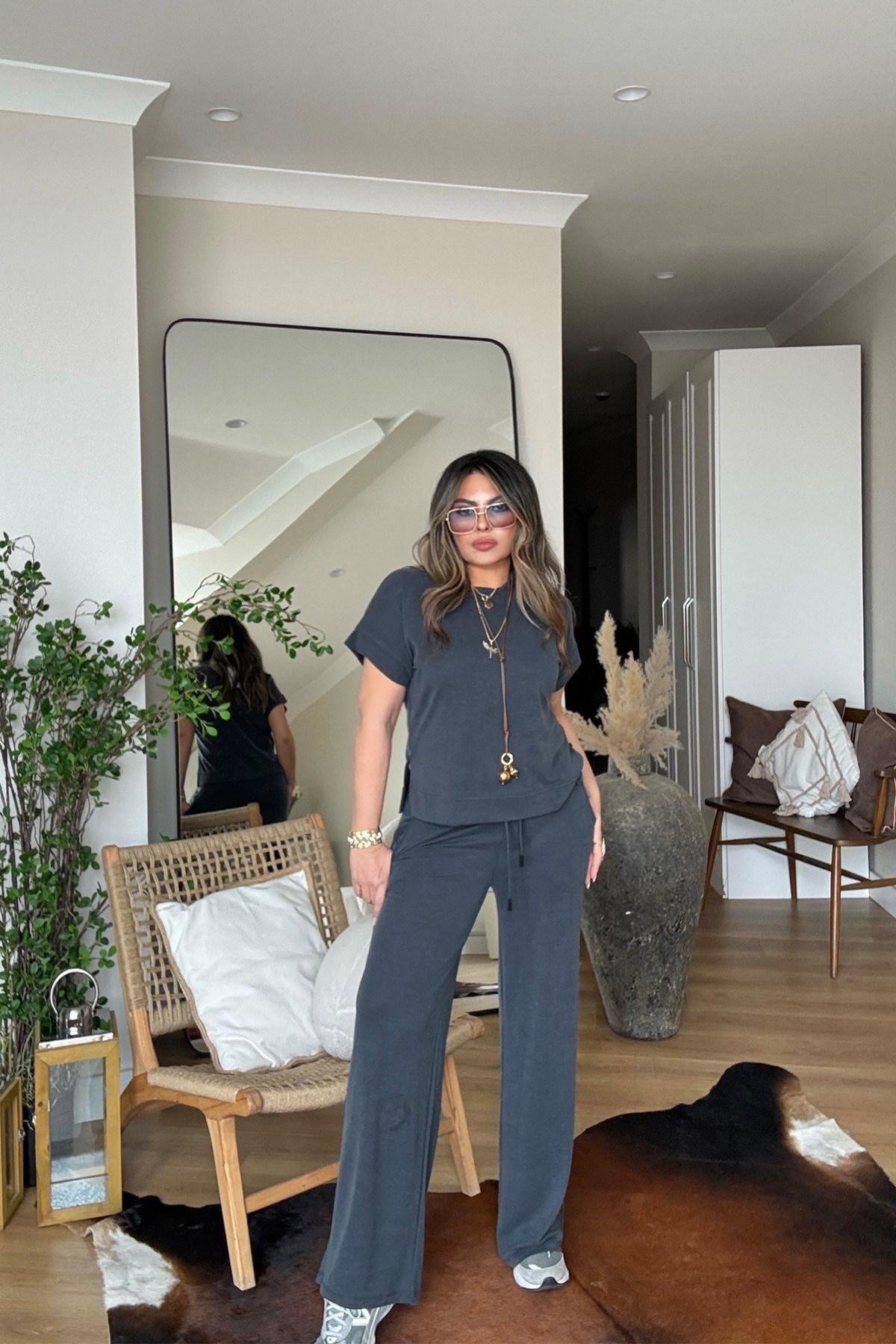 OYS Model Kısa Kollu Takım Antrasit