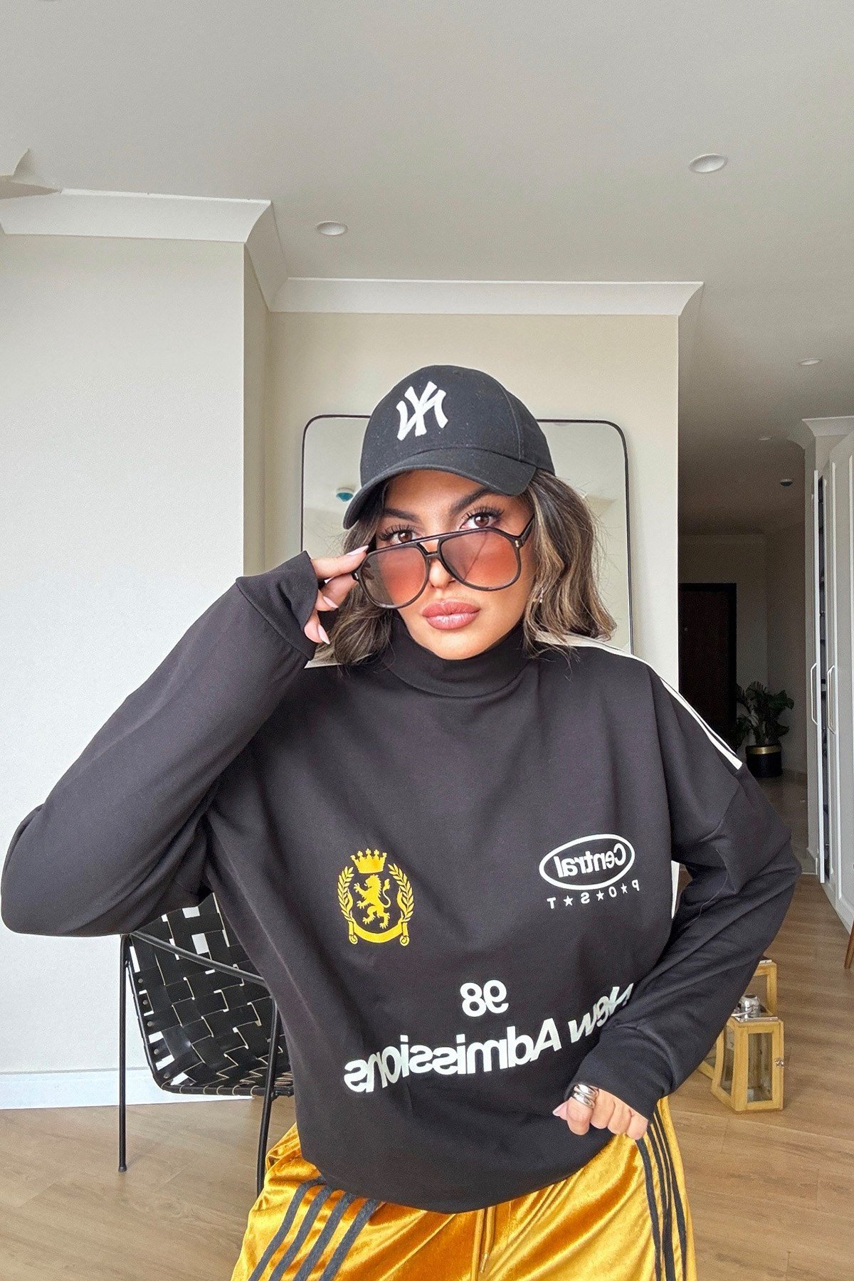 Racing Sweatshirt Siyah
