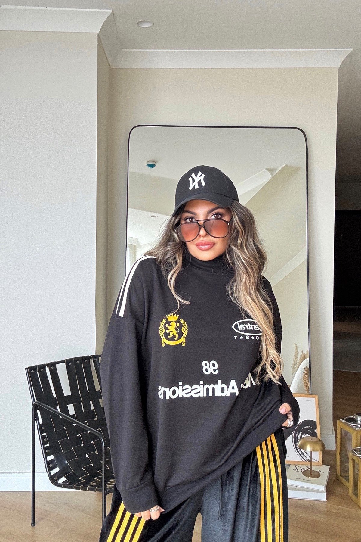 Racing Sweatshirt Siyah