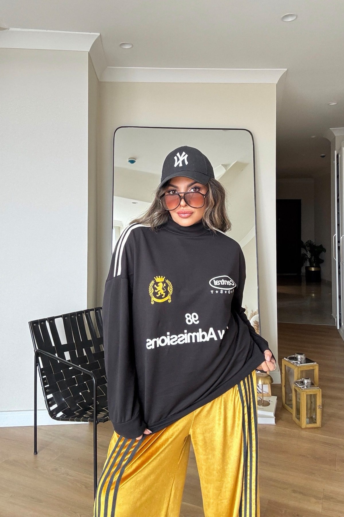Racing Sweatshirt Siyah