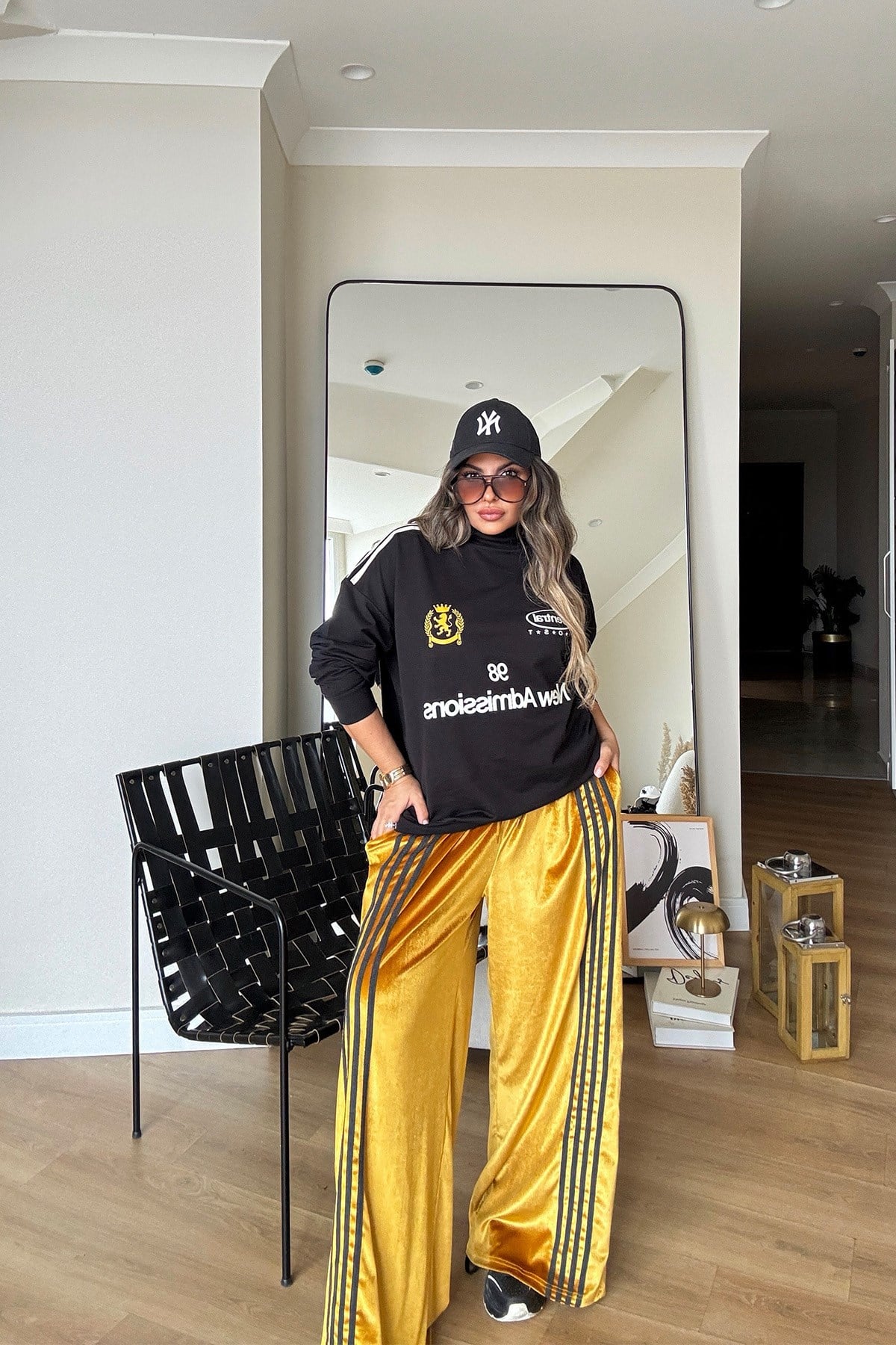 Racing Sweatshirt Siyah