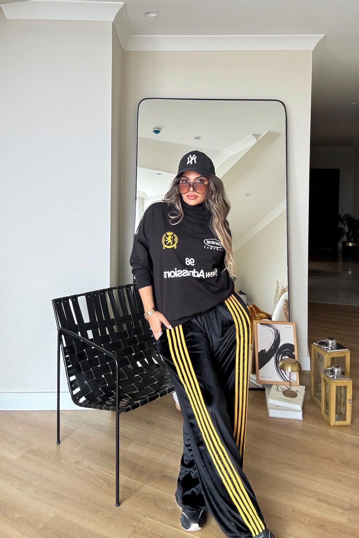 Racing Sweatshirt Siyah