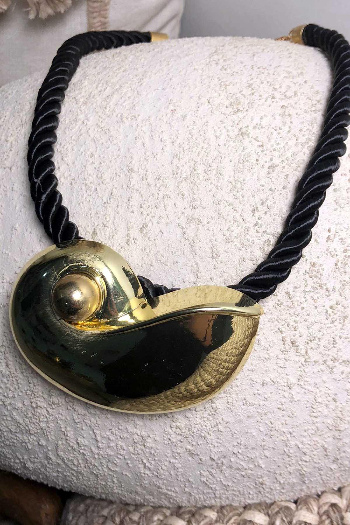 Salyongoz Halat Kolye Siyah