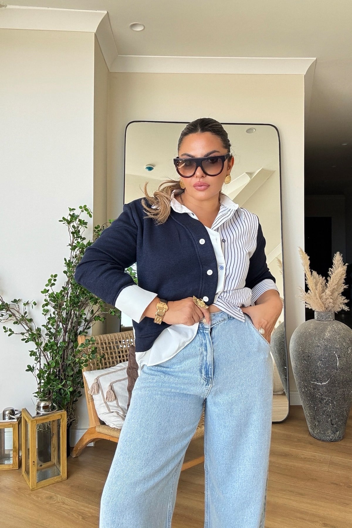 Tencel Denim Yandan Cepli Jean Açık Mavi
